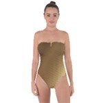 Gold, Golden Background ,aesthetic Tie Back One Piece Swimsuit
