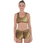 Gold, Golden Background ,aesthetic Racerback Boyleg Bikini Set