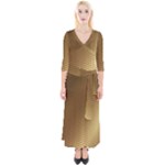 Gold, Golden Background ,aesthetic Quarter Sleeve Wrap Maxi Dress