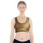 Gold, Golden Background ,aesthetic Sports Bra With Pocket