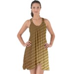 Gold, Golden Background ,aesthetic Show Some Back Chiffon Dress