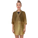 Gold, Golden Background ,aesthetic Half Sleeve Chiffon Kimono