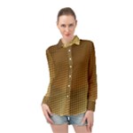 Gold, Golden Background ,aesthetic Long Sleeve Chiffon Shirt