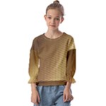 Gold, Golden Background ,aesthetic Kids  Cuff Sleeve Top