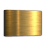 Golden Textures Polished Metal Plate, Metal Textures Deluxe Canvas 18  x 12  (Stretched)