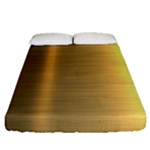 Golden Textures Polished Metal Plate, Metal Textures Fitted Sheet (Queen Size)