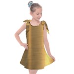 Golden Textures Polished Metal Plate, Metal Textures Kids  Tie Up Tunic Dress