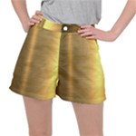 Golden Textures Polished Metal Plate, Metal Textures Women s Ripstop Shorts