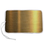 Golden Textures Polished Metal Plate, Metal Textures Pen Storage Case (L)