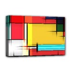 Multicolored Retro Abstraction, Lines Retro Background, Multicolored Mosaic Deluxe Canvas 18  x 12  (Stretched)