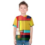Multicolored Retro Abstraction%2 Kids  Cotton T-Shirt