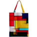 Multicolored Retro Abstraction%2 Zipper Classic Tote Bag