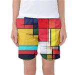 Multicolored Retro Abstraction%2 Women s Basketball Shorts