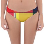 Multicolored Retro Abstraction%2 Reversible Hipster Bikini Bottoms