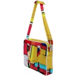Multicolored Retro Abstraction%2 Cross Body Office Bag