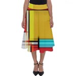 Multicolored Retro Abstraction%2 Perfect Length Midi Skirt