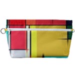 Multicolored Retro Abstraction, Lines Retro Background, Multicolored Mosaic Handbag Organizer