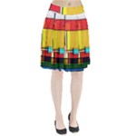 Multicolored Retro Abstraction%2 Pleated Skirt