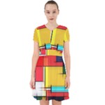 Multicolored Retro Abstraction%2 Adorable in Chiffon Dress