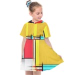 Multicolored Retro Abstraction%2 Kids  Sailor Dress