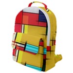 Multicolored Retro Abstraction%2 Flap Pocket Backpack (Small)