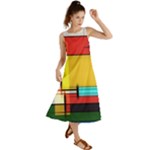 Multicolored Retro Abstraction%2 Summer Maxi Dress