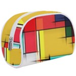 Multicolored Retro Abstraction%2 Make Up Case (Large)