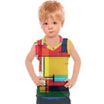Multicolored Retro Abstraction%2 Kids  Sport Tank Top