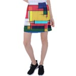 Multicolored Retro Abstraction%2 Tennis Skirt