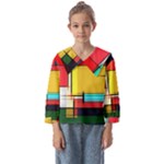 Multicolored Retro Abstraction%2 Kids  Sailor Shirt