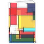Multicolored Retro Abstraction%2 8  x 10  Softcover Notebook