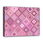 Pink Retro Texture With Rhombus, Retro Backgrounds Canvas 14  x 11  (Stretched)