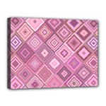 Pink Retro Texture With Rhombus, Retro Backgrounds Canvas 16  x 12  (Stretched)