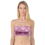 Pink Retro Texture With Rhombus, Retro Backgrounds Bandeau Top
