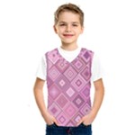 Pink Retro Texture With Rhombus, Retro Backgrounds Kids  Basketball Tank Top
