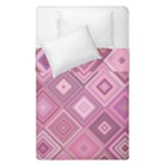 Pink Retro Texture With Rhombus, Retro Backgrounds Duvet Cover Double Side (Single Size)
