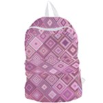 Pink Retro Texture With Rhombus, Retro Backgrounds Foldable Lightweight Backpack