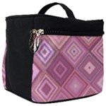 Pink Retro Texture With Rhombus, Retro Backgrounds Make Up Travel Bag (Big)