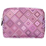 Pink Retro Texture With Rhombus, Retro Backgrounds Make Up Pouch (Medium)