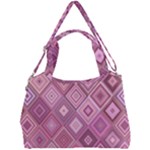 Pink Retro Texture With Rhombus, Retro Backgrounds Double Compartment Shoulder Bag