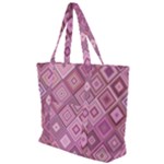 Pink Retro Texture With Rhombus, Retro Backgrounds Zip Up Canvas Bag