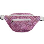Pink Retro Texture With Rhombus, Retro Backgrounds Fanny Pack