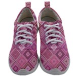 Pink Retro Texture With Rhombus, Retro Backgrounds Mens Athletic Shoes
