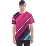 Pink-blue Retro Background, Retro Backgrounds, Lines Men s Sport Mesh T-Shirt