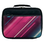 Pink-blue Retro Background, Retro Backgrounds, Lines Lunch Bag