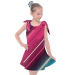 Pink-blue Retro Background, Retro Backgrounds, Lines Kids  Tie Up Tunic Dress