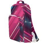 Pink-blue Retro Background, Retro Backgrounds, Lines Double Compartment Backpack