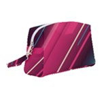 Pink-blue Retro Background, Retro Backgrounds, Lines Wristlet Pouch Bag (Medium)