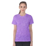 Purple Paper Texture, Paper Background Women s Cotton T-Shirt