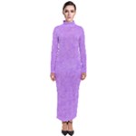Purple Paper Texture, Paper Background Turtleneck Maxi Dress